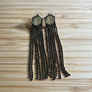 Green Dangle Earrings